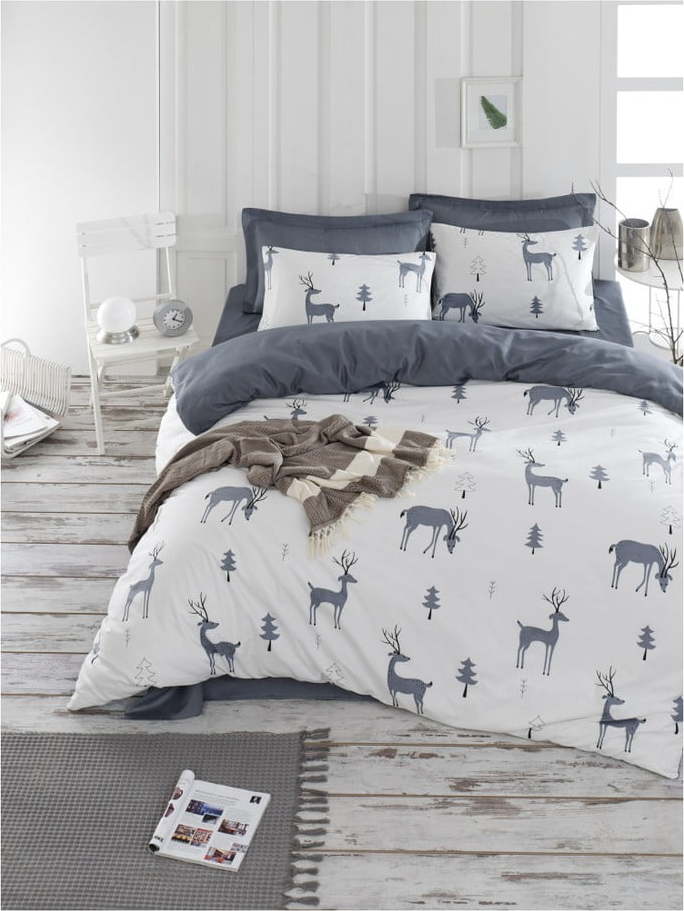 Povlečení na jednolůžko z ranforce bavlny Mijolnir GoodTime White