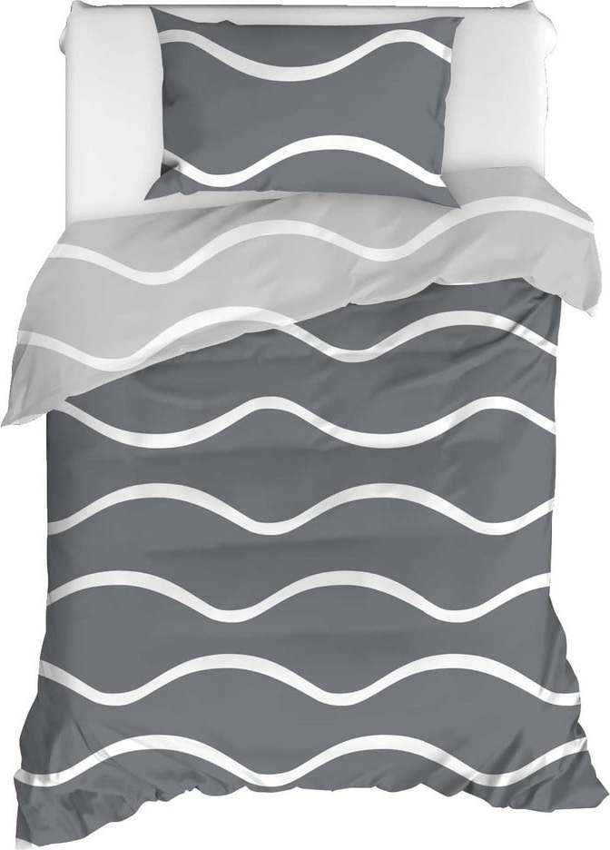 Povlečení na jednolůžko z ranforce bavlny Mijolnir Novia Grey