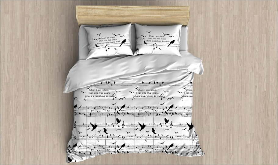 Povlečení s prostěradlem a 2 povlaky na polštáře Tura