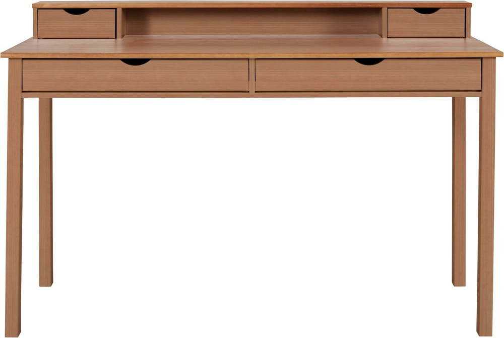 Pracovní stůl z borovicového dřeva s poličkou Støraa Gava Støraa