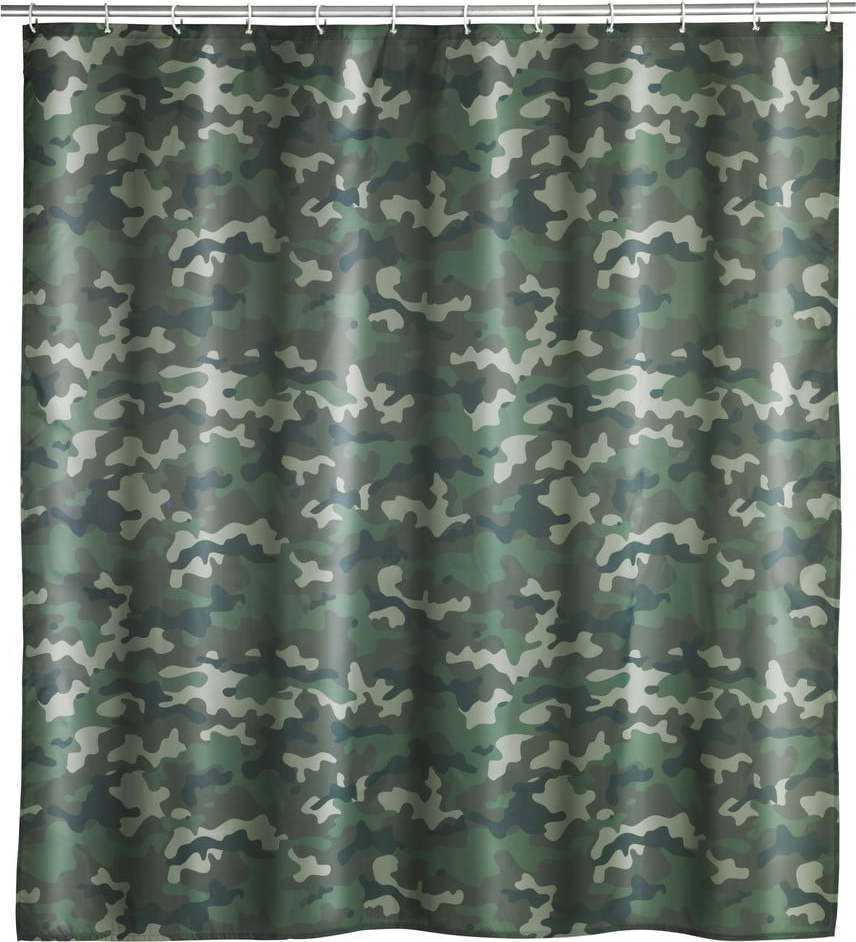 Pratelný sprchový závěs Wenko Camouflage