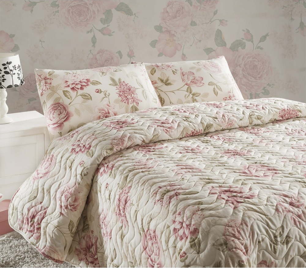 Prošívaný přehoz s povlakem na polštář na jednolůžko Eponj Home Care