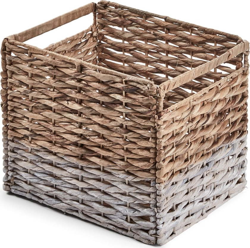 Proutěnný úložný box s bílým detailem Kave Home Woody Kave Home