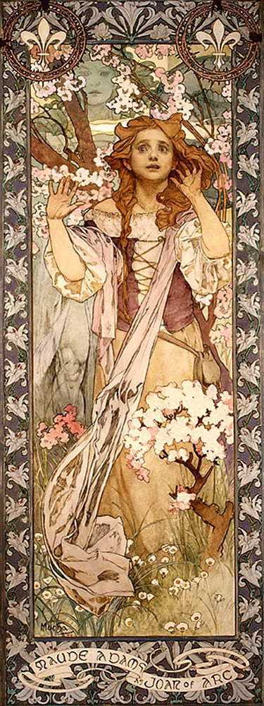 Reprodukce obrazu Alfons Mucha - Maud Adams as Joan of Arc