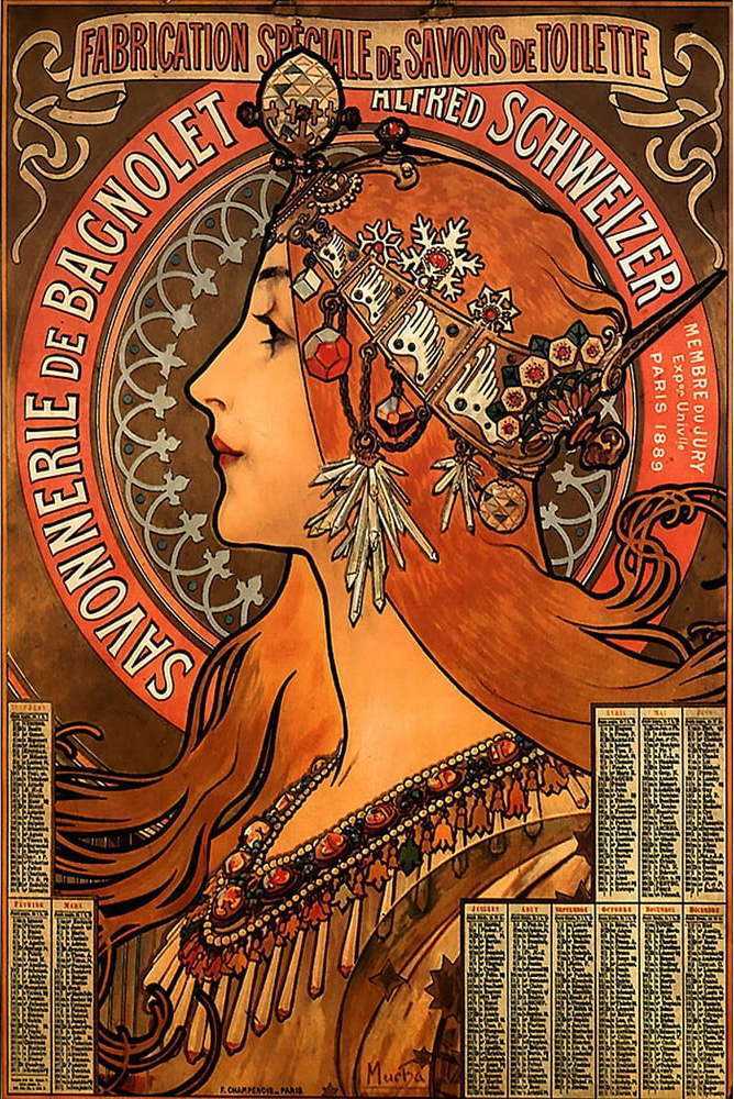 Reprodukce obrazu Alfons Mucha - Savonnerie de Bagnolet