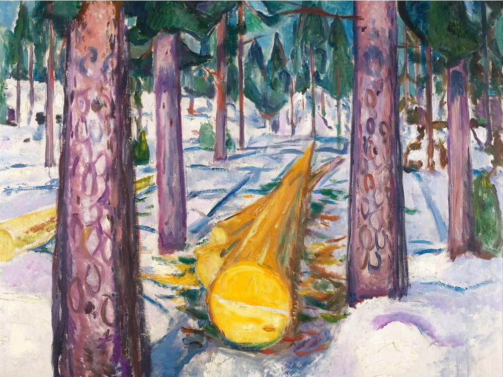 Reprodukce obrazu Edvard Munch - The Yellow Log