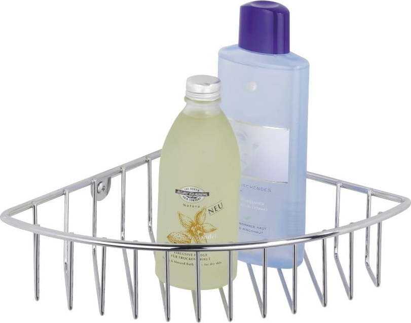 Rohová chromovaná nástěnná polička Wenko Genola WENKO