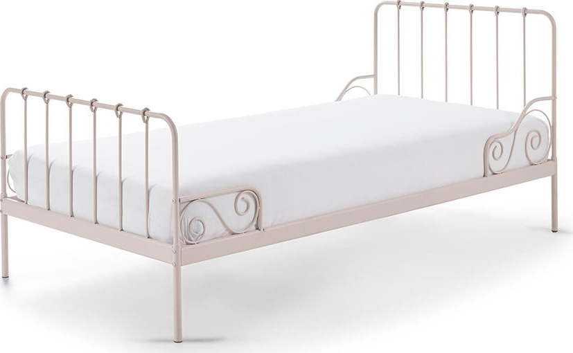 Růžová kovová dětská postel Vipack Alice