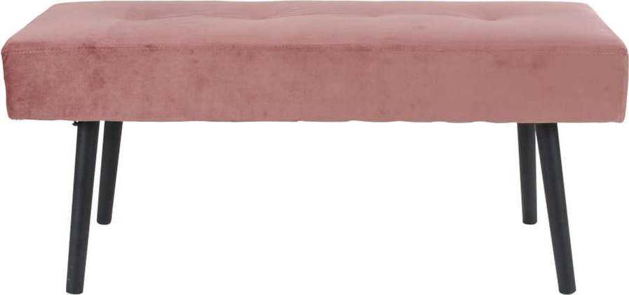 Růžová sametová lavice Bonami Essentials Skiby Bonami Essentials