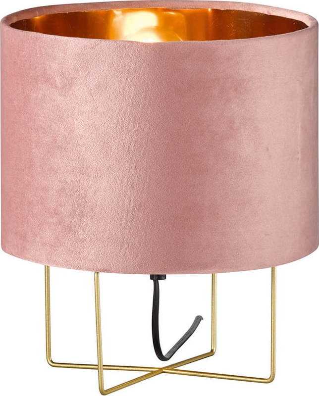 Růžová stolní lampa Fischer & Honsel Aura