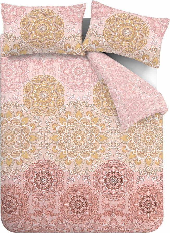 Růžové bavlněné povlečení Pineapple Elephant Menara