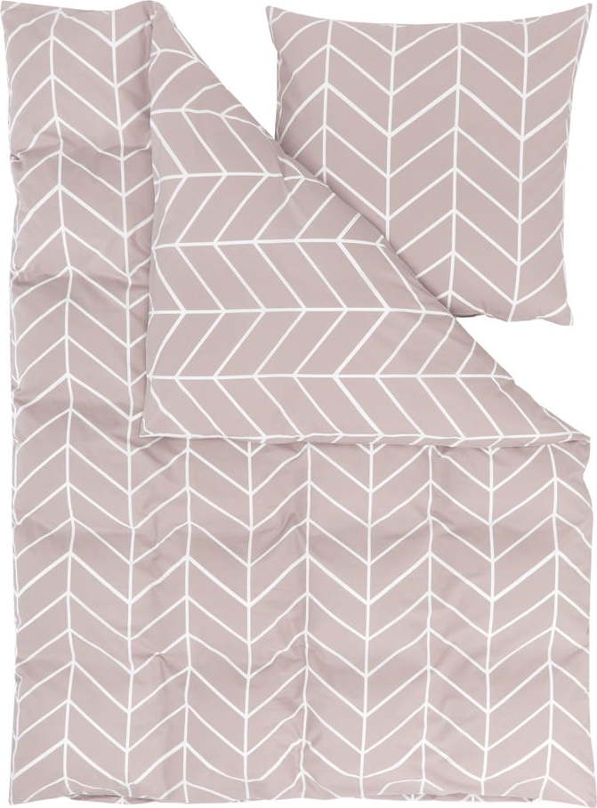 Růžové bavlněné povlečení na jednolůžko by46 Mirja