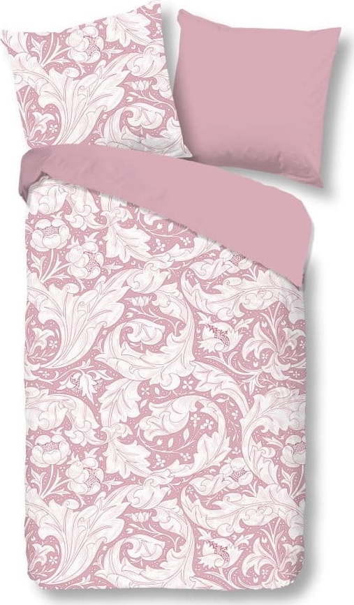 Růžové povlečení z bavlněného saténu Descanso Birza