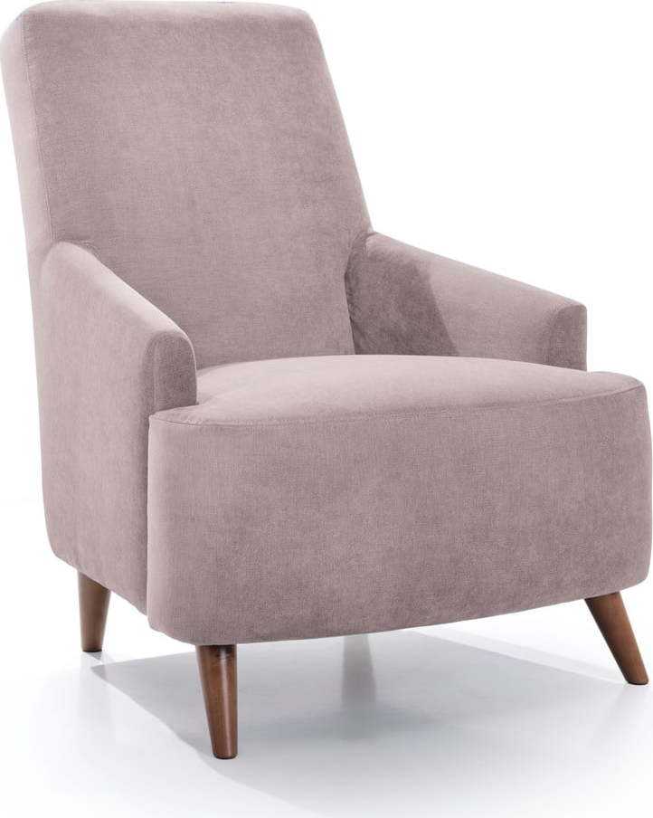 Růžové šedé křeslo Scandic Slope Scandic