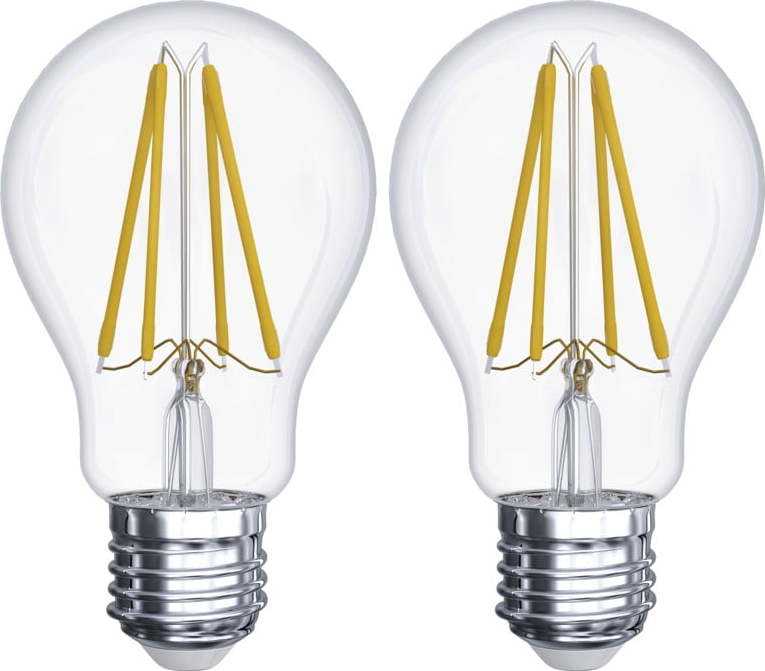 Sada 2 LED žárovek EMOS Filament A60 A++ Warm White