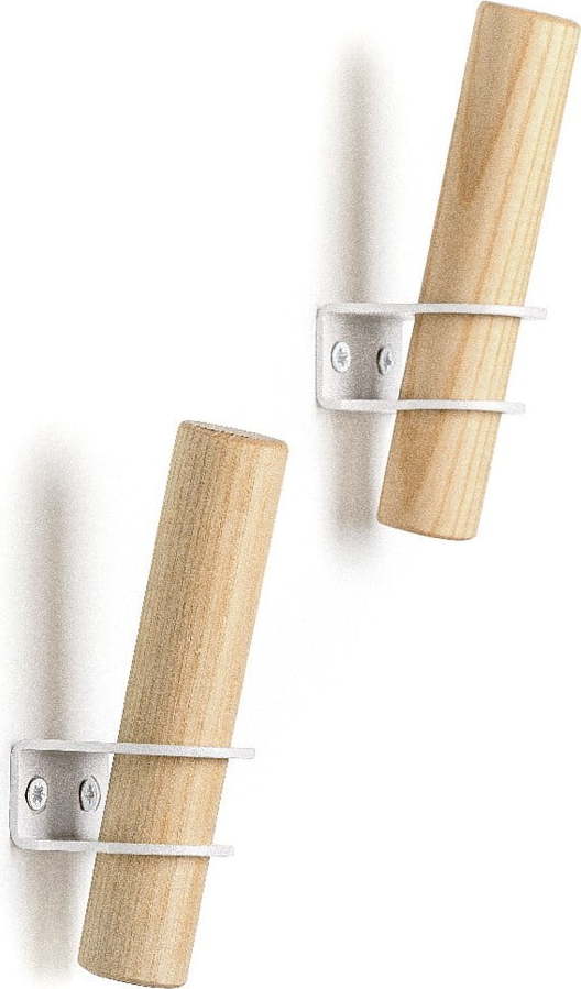 Sada 2 háčků z jasanového dřeva s bílým držákem EMKO Torch Emko