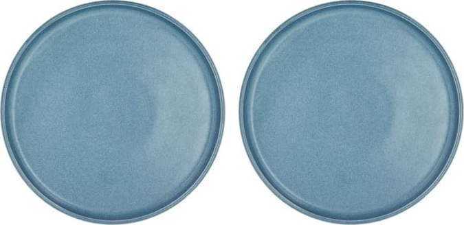 Sada 2 modrých porcelánových dezertních talířů Villa Collection Fjord