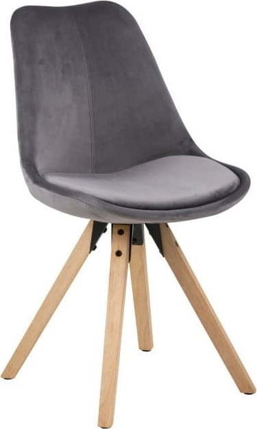 Sada 2 šedých jídelních židlí Actona Dima Velvet Actona