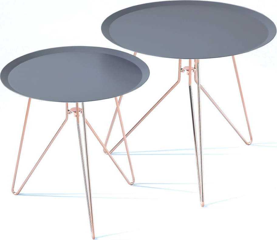 Sada 2 šedých odkládacích stolků Tomasucci Jolli Tomasucci