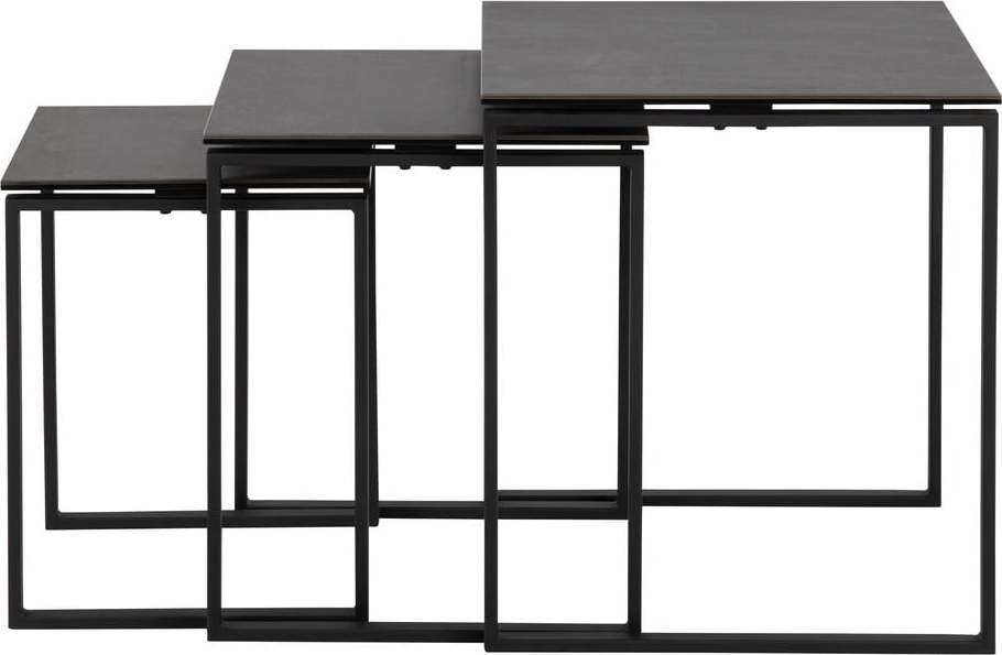 Sada 3 černých konferenčních stolků s železnými nohami Actona Katrine Actona