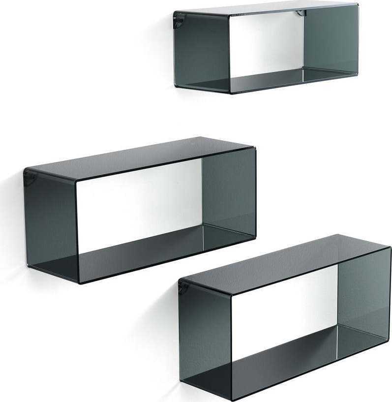 Sada 3 černých nástěnných polic Tomasucci Angel Tomasucci