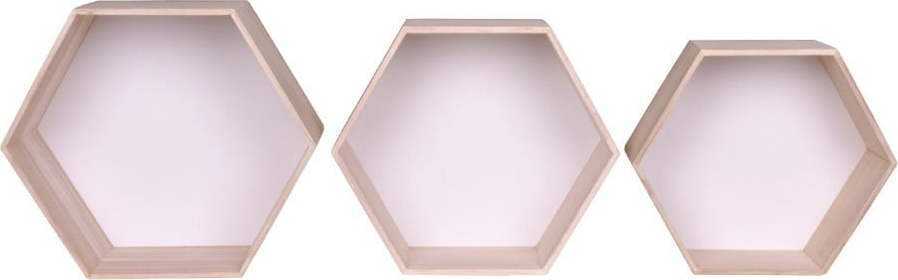 Sada 3 dřevěných polic House Nordic Garda House Nordic