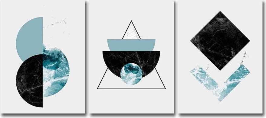 Sada 3 obrazů Canvart Marsico Canvart