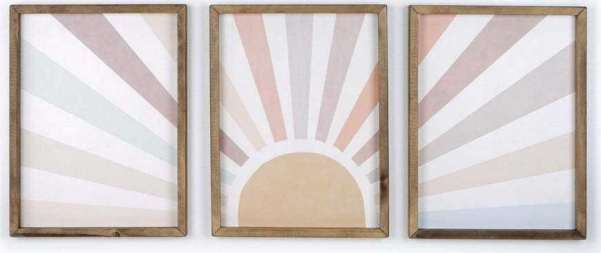 Sada 3 obrazů Kate Louise Sunrise