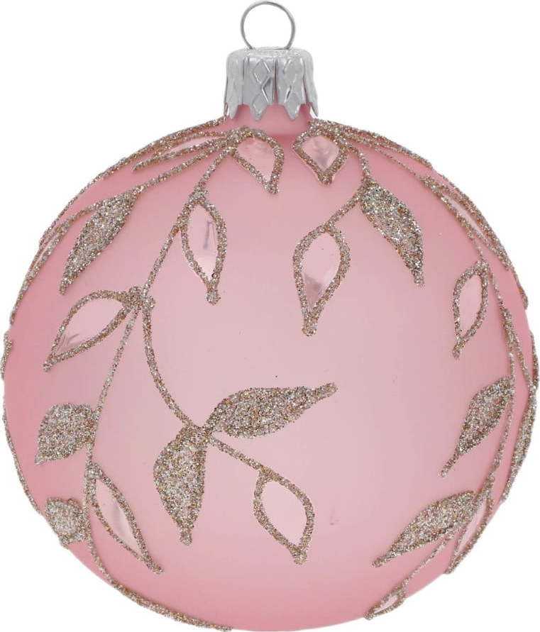 Sada 3 světle růžových vánočních ozdob Ego Dekor Ornaments Ego Dekor