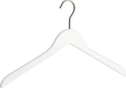 Sada 4 bílých dřevěných ramínek na oblečení Wenko Hanger Blanca WENKO