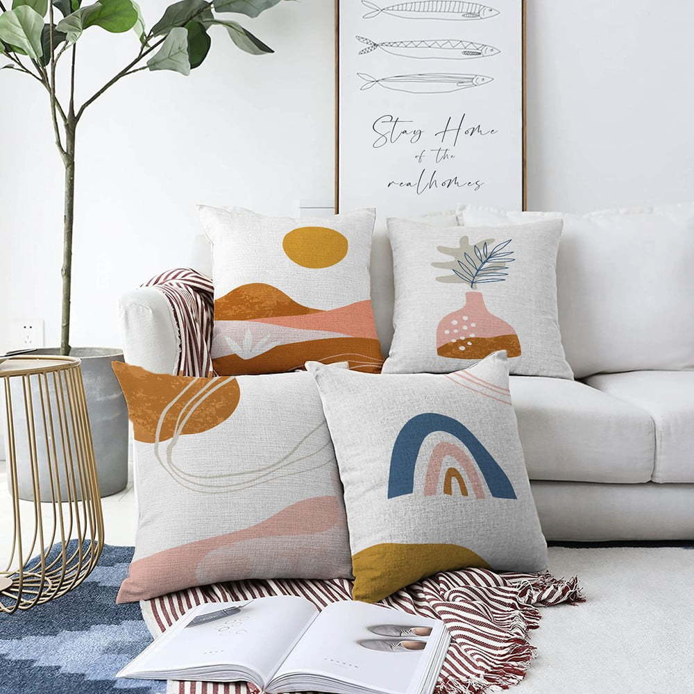 Sada 4 povlaků na polštáře Minimalist Cushion Covers Desert