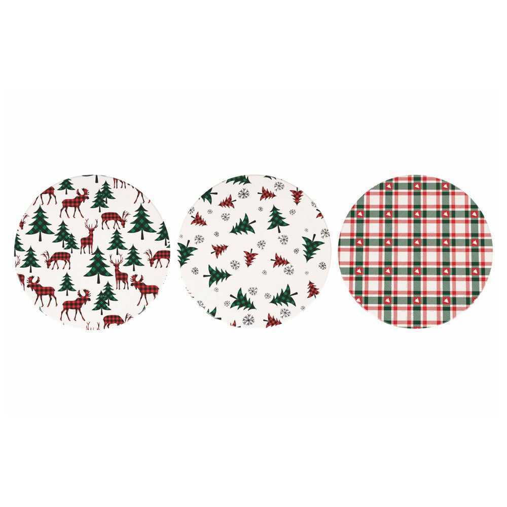 Sada 6 vánočních podtácků z keramiky a korku Villa d'Este Denver