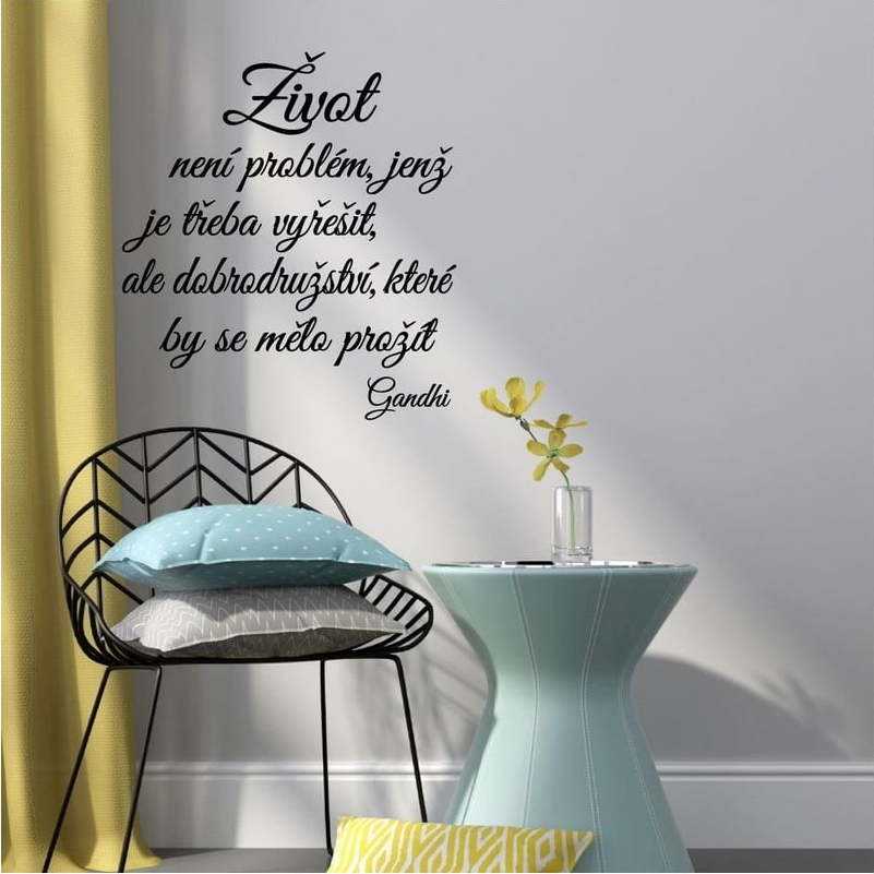 Samolepka na zeď s citátem Ambiance Gandhi Tajemství Ambiance