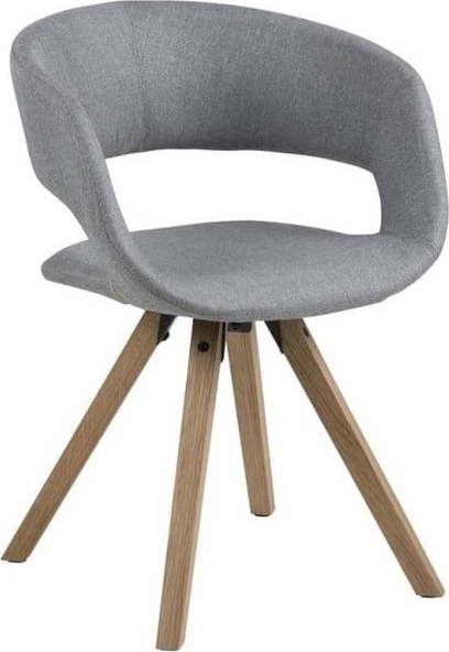 Šedá jídelní židle s dřevěnými nohami Actona Grace Corsica Actona