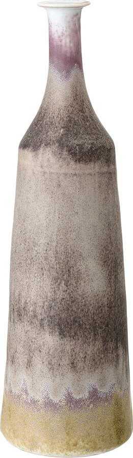 Šedá kameninová váza Bloomingville Rille