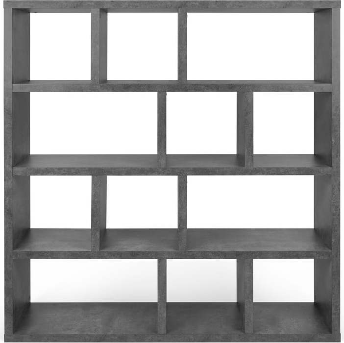 Šedá knihovna v betonovém dekoru TemaHome Berlin