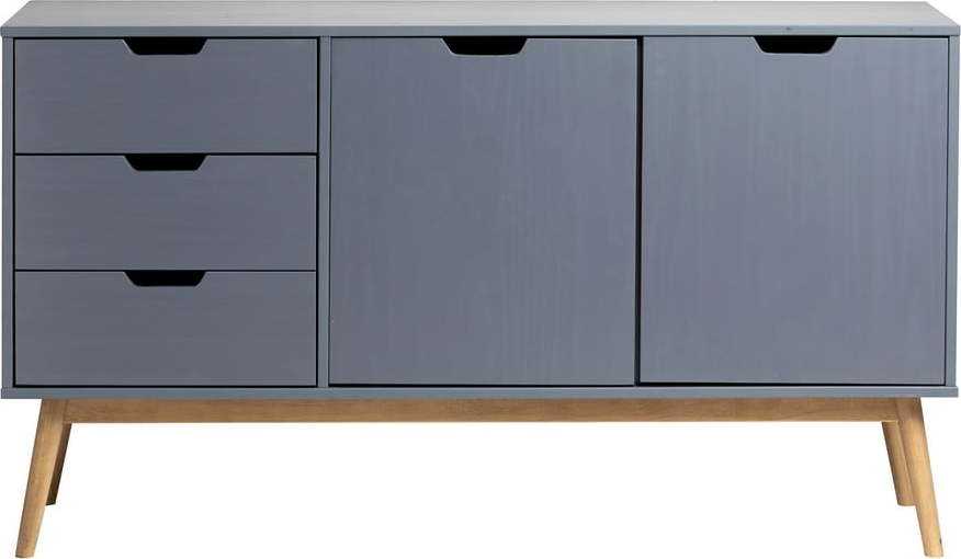 Šedá komoda z masivního borovicového dřeva Marckeric Baku Marckeric