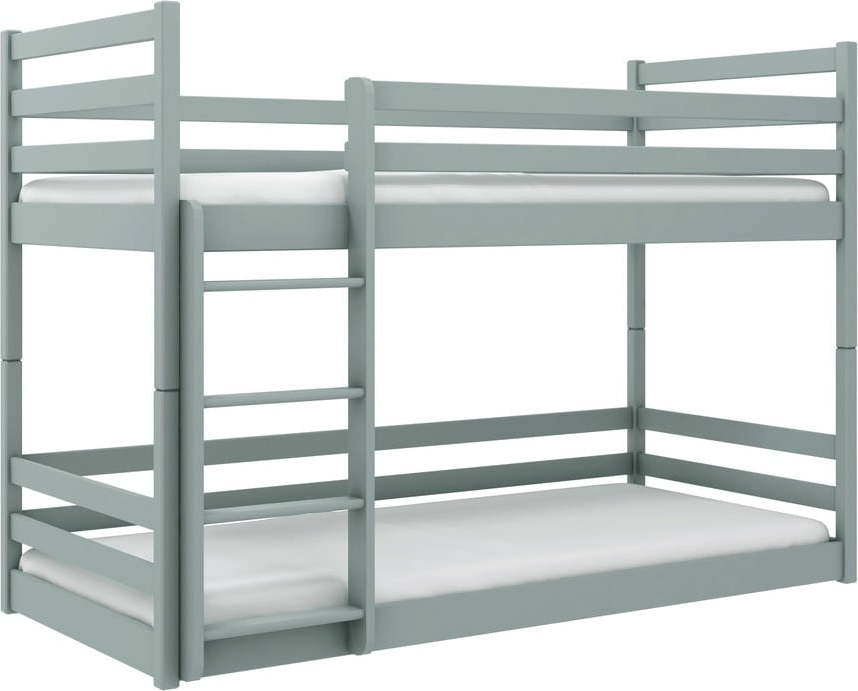 Šedá patrová dětská postel 90x190 cm Mini - Lano Meble Lano Meble