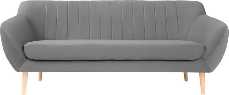 Šedá sametová pohovka Mazzini Sofas Sardaigne