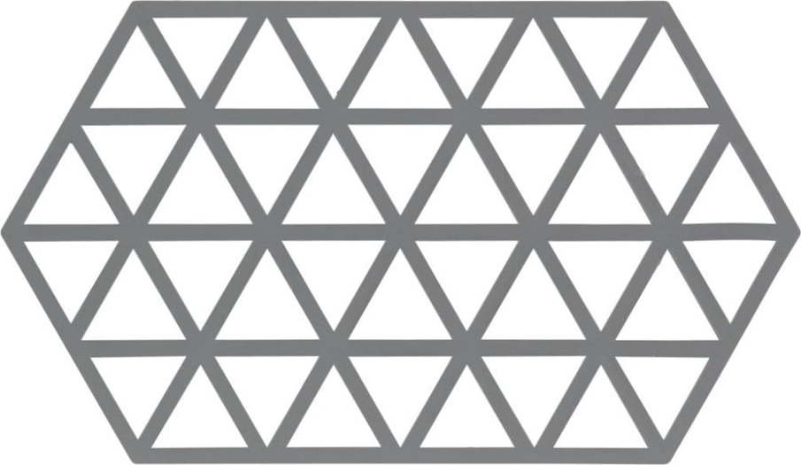 Šedá silikonová podložka pod horké nádoby Zone Triangles Zone