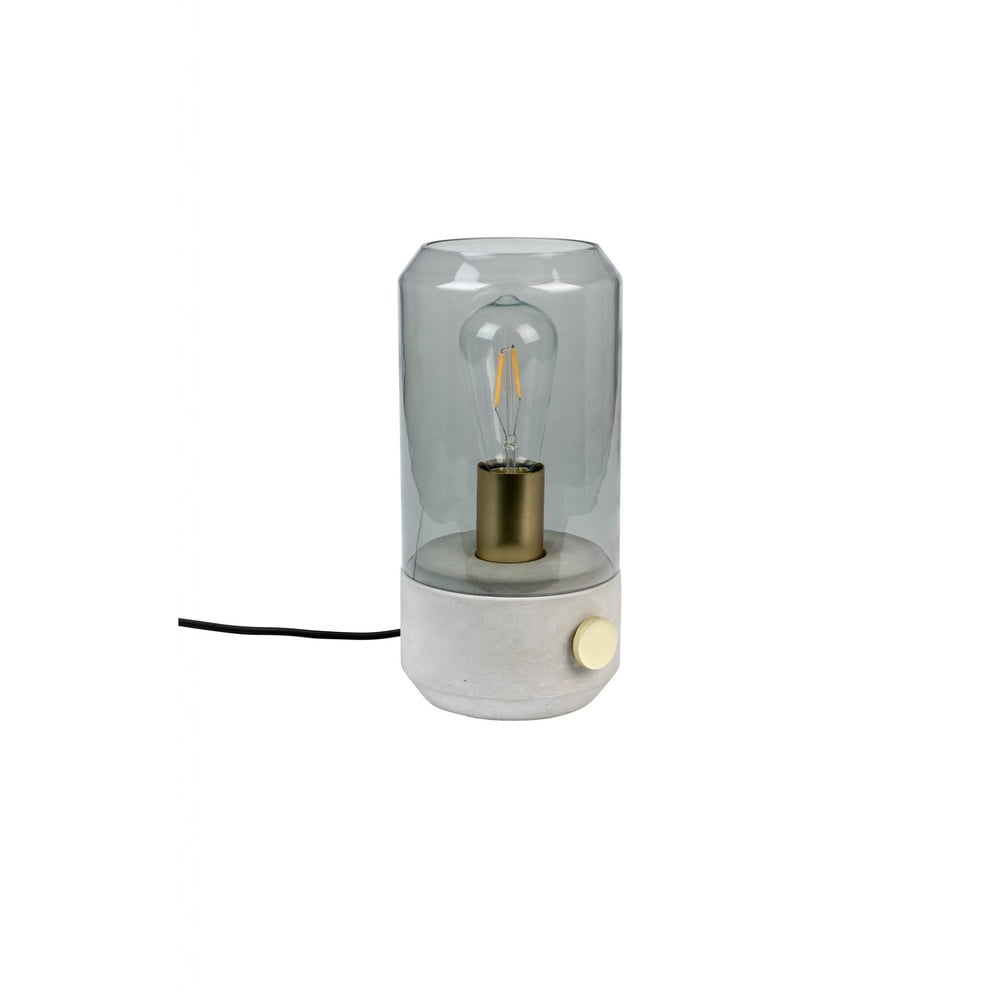 Šedá stolní lampa White Label Kato White Label