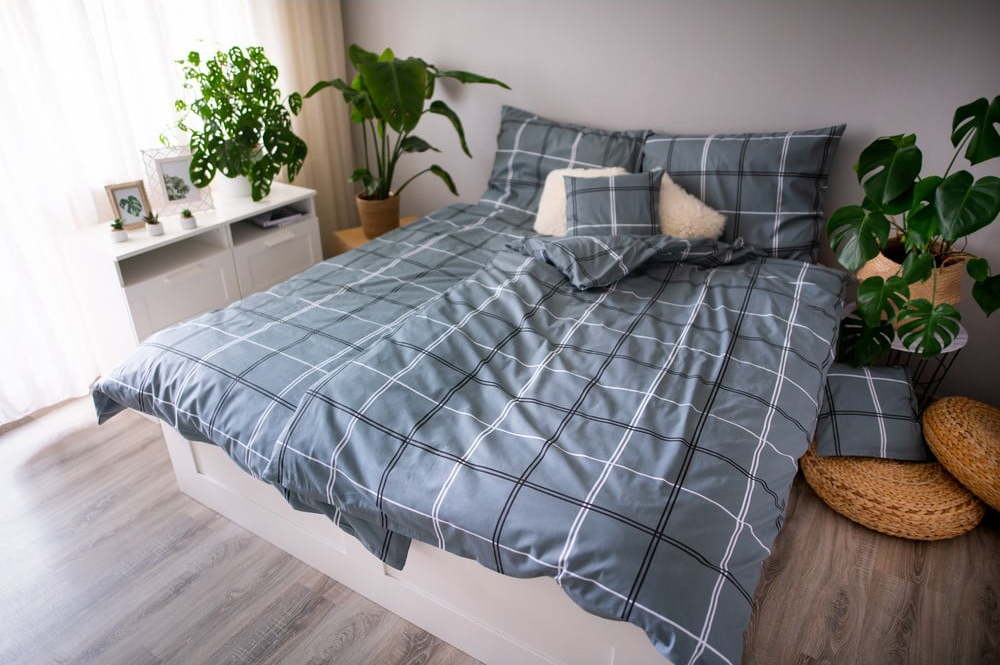 Šedé bavlněné povlečení na jednolůžko Cotton House Dita