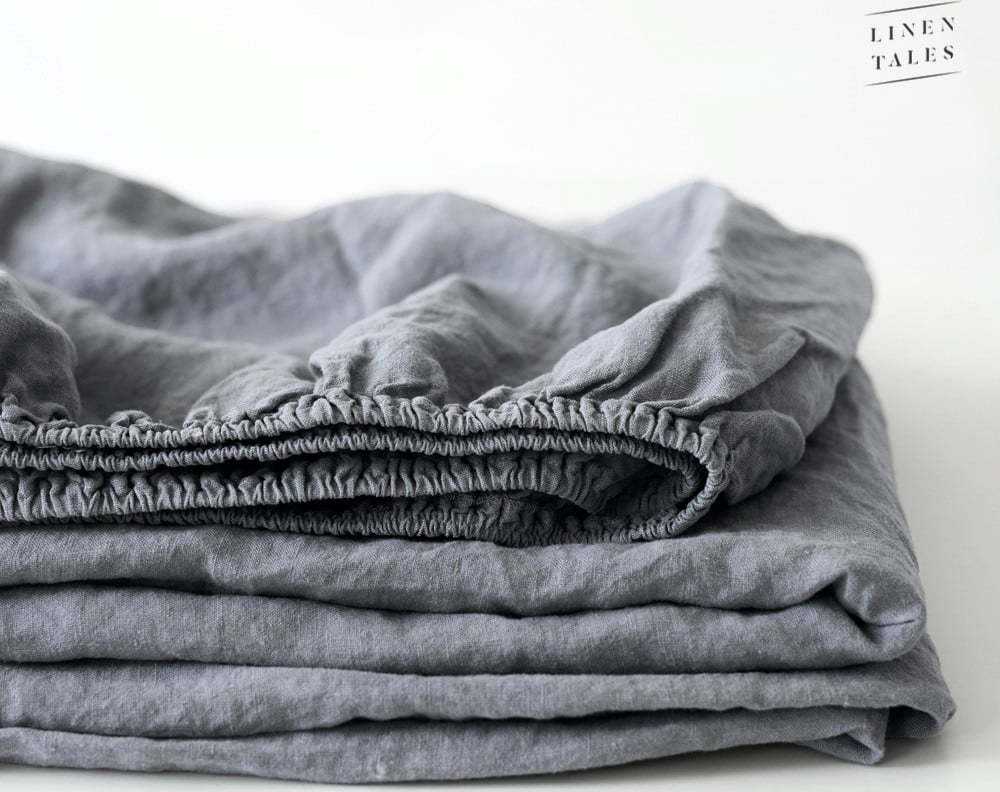Šedé lněné prostěradlo 200x140 cm - Linen Tales Linen Tales