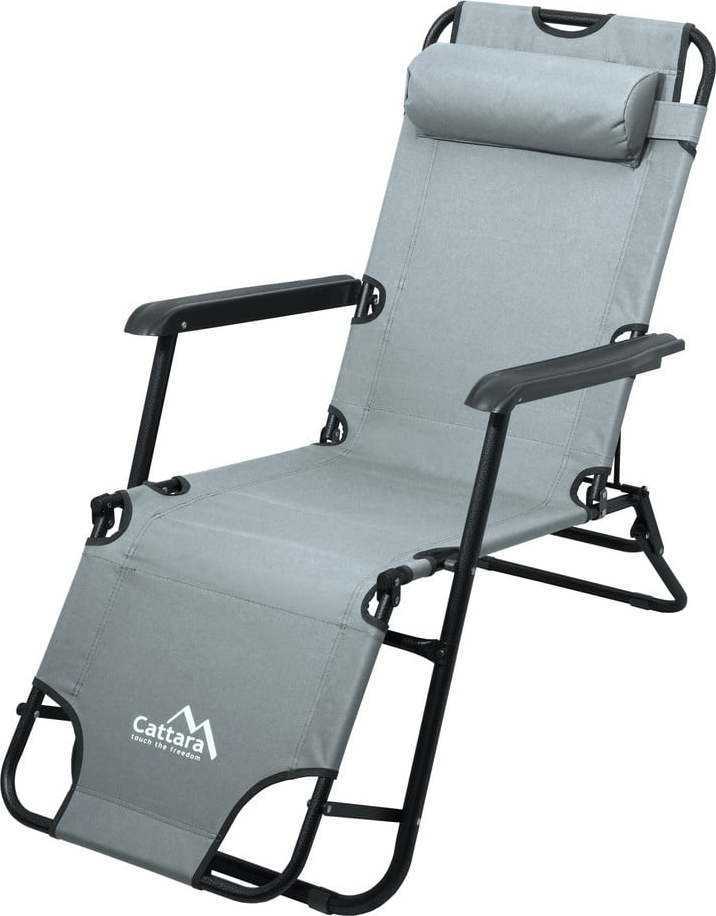 Šedé zahradní lehátko Cattara Comfort Cattara