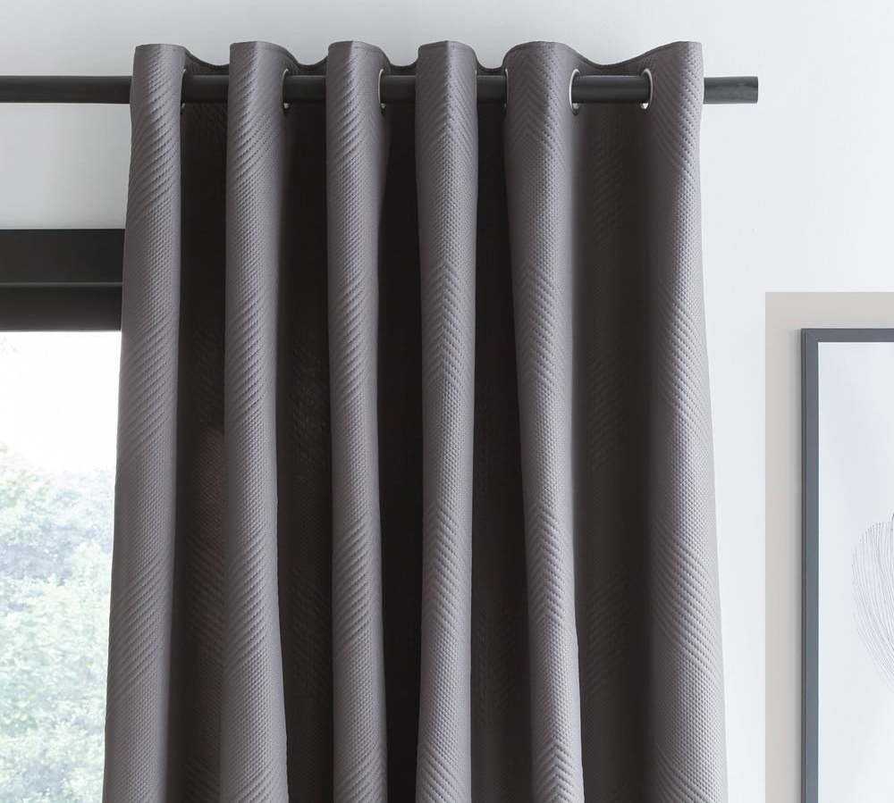 Šedé závěsy v sadě 2 ks 183x168 cm Pinsonic - Catherine Lansfield Catherine Lansfield