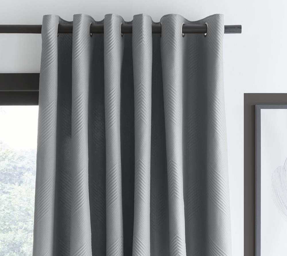 Šedé závěsy v sadě 2 ks 183x168 cm Pinsonic - Catherine Lansfield Catherine Lansfield