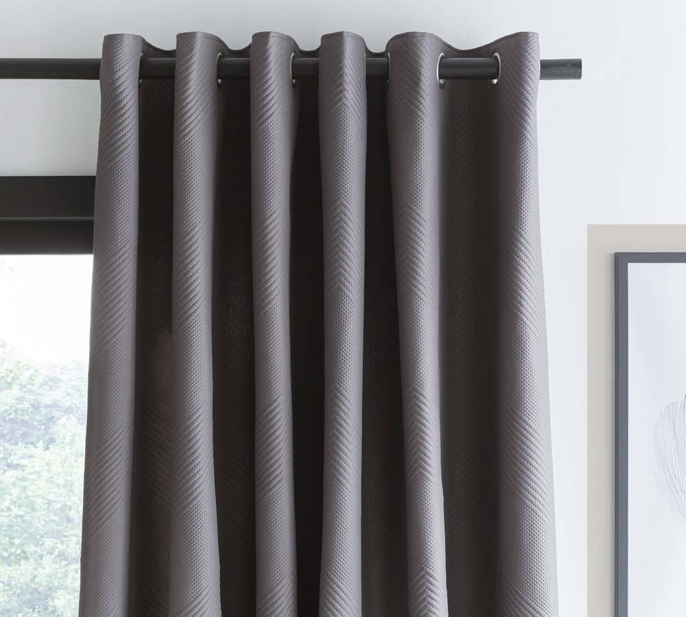 Šedé závěsy v sadě 2 ks 229x168 cm Pinsonic - Catherine Lansfield Catherine Lansfield