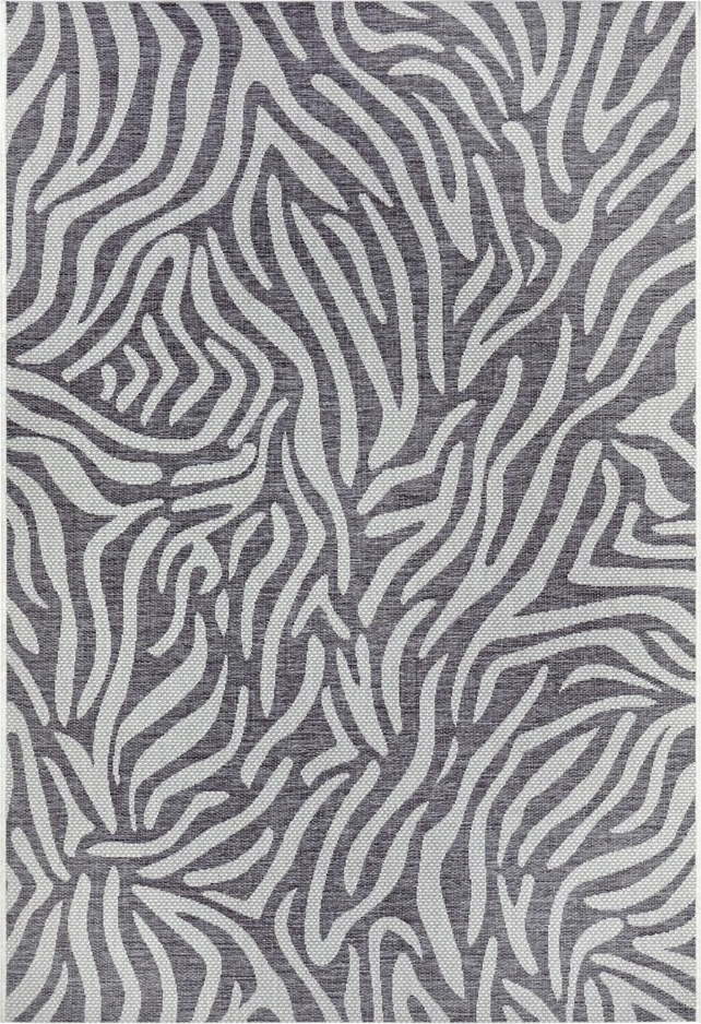 Šedo-béžový venkovní koberec NORTHRUGS Cebra