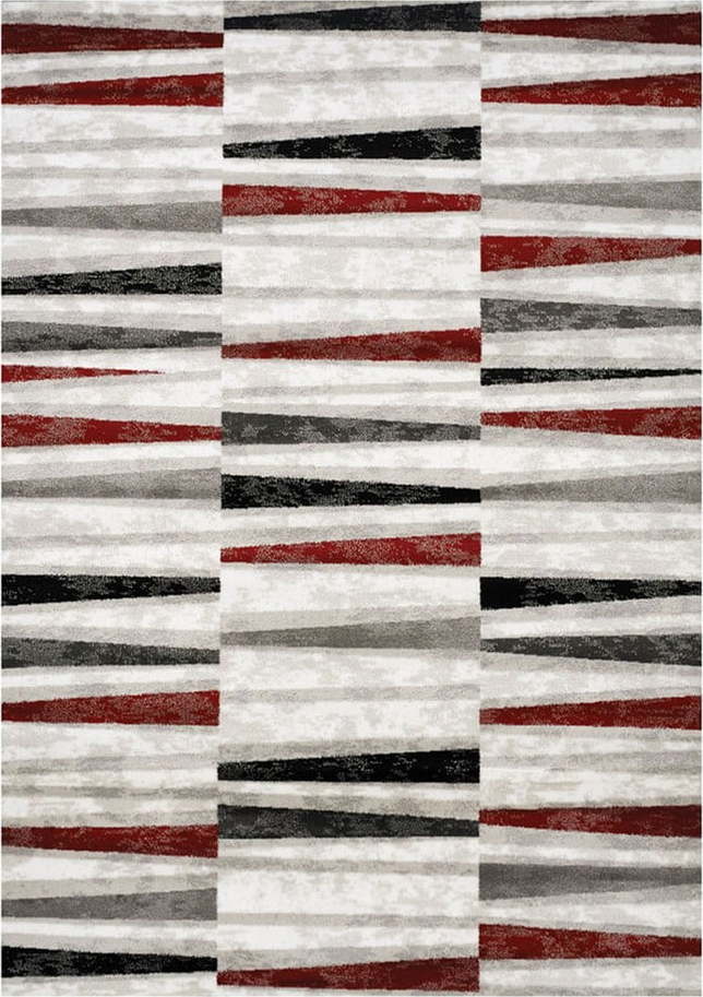 Šedo-červený koberec Webtappeti Manhattan Tribeca