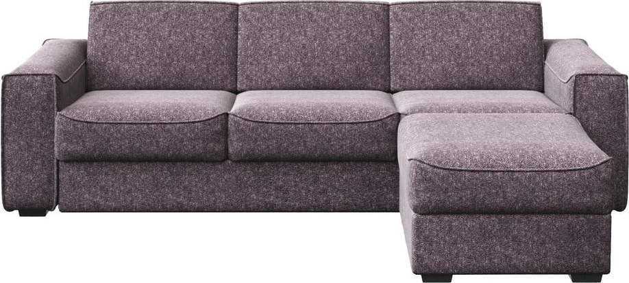 Šedo-hnědá rozkládací rohová pohovka Mesonica Munro